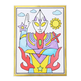 儿童手工diy填色凹凸画3d立体涂鸦画广场摆摊涂色画板彩绘玩具