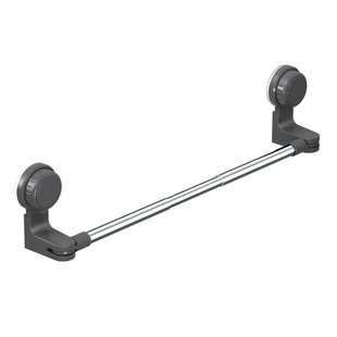 吸盘毛巾架卫生间免打孔浴室伸缩毛巾杆置物架洗手间浴巾收纳挂架