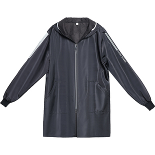 加绒罩衣冬季男女成人围裙防水防油防尘服厨房耐脏工作服加厚保暖