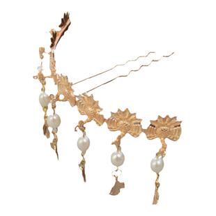 青雀记原创手工宋制珍珠发冠古风明制汉服发饰古装流苏配饰铜雀赋