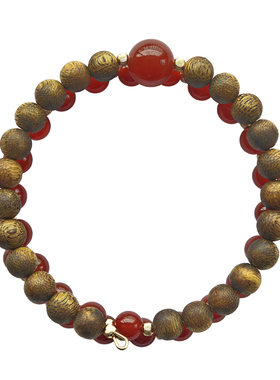 保真天然南红奇楠沉香手串女