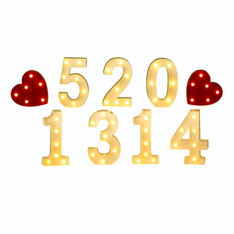 520数字灯表白创意布置道具会场