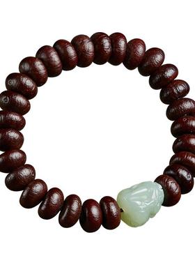 貔貅紫金钵盂菩提手链手持念珠冷门文玩手串高密高油满包藏式佛珠