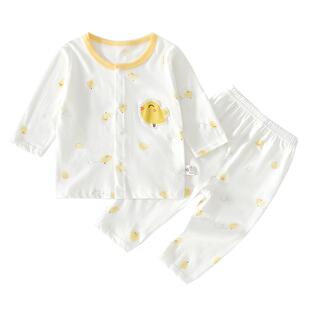 婴儿衣服夏季薄款分体套装宝宝夏天空调服两件套纯棉夏装四个月夏