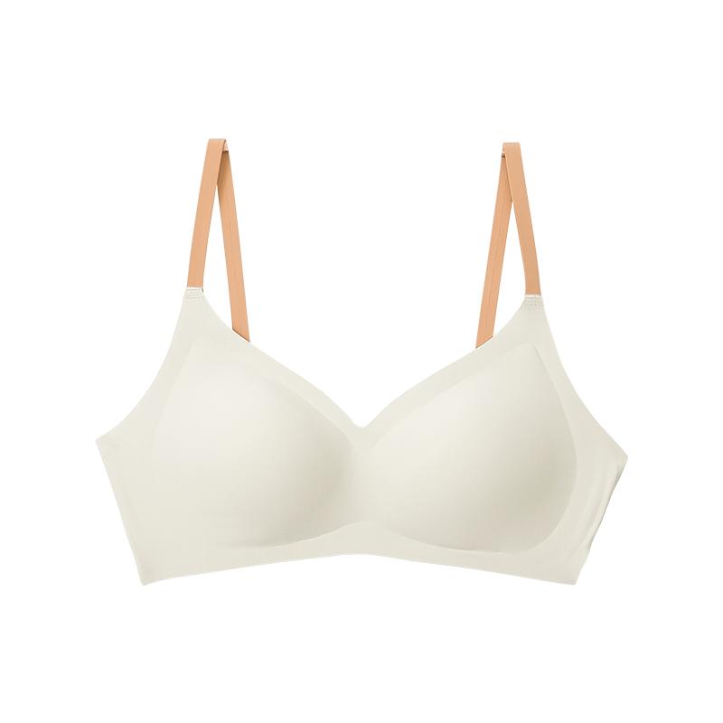 莫妮朵無痕乳膠內(nèi)衣女夏薄款無鋼圈小胸聚攏防下垂運動少女文胸
