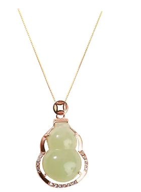 FEEINS小葫芦吊坠项链女2026新款爆款妈妈百搭饰品锁骨链新年礼物