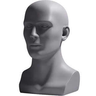 耳机模特人头模型人体口罩头模 模特头假人头 头部模特耳机架 1:1
