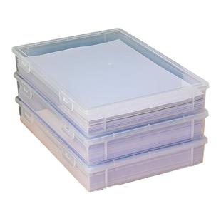 文件收纳盒打印纸盒子a3透明塑料收纳办公室a4文件盒纸资料档案盒