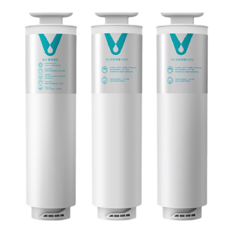 云米小蓝调净水器滤芯400G 600G滤芯 1号5in1复合2号RO反渗透膜