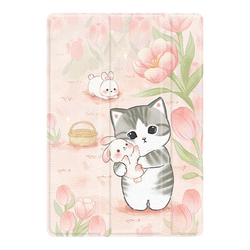 粉色猫咪苹果ipad保护套