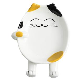 家用卡通陶瓷锅盖架 锅铲架一体筷子托勺子置物架 厨房放锅盖神器