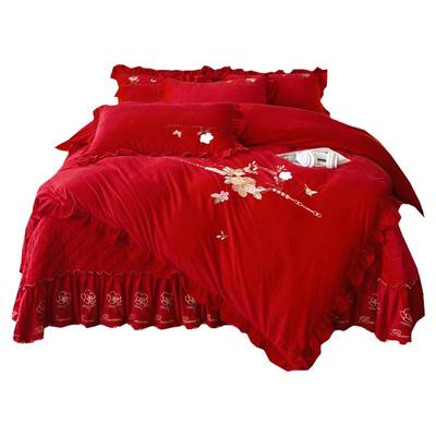 母婴级珊瑚绒被套秋冬季结婚床品