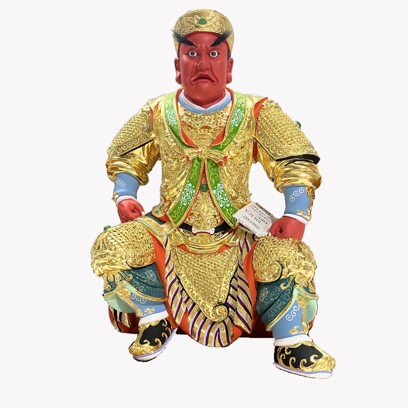 木雕神像邢王爷香樟木