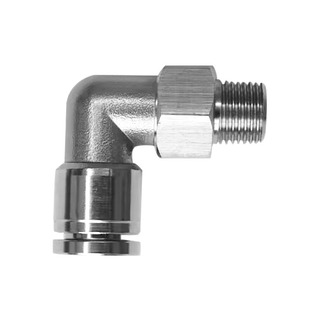 304不锈钢直角弯头可旋转万向PL8-02空压机气动气管NPT插快速接头