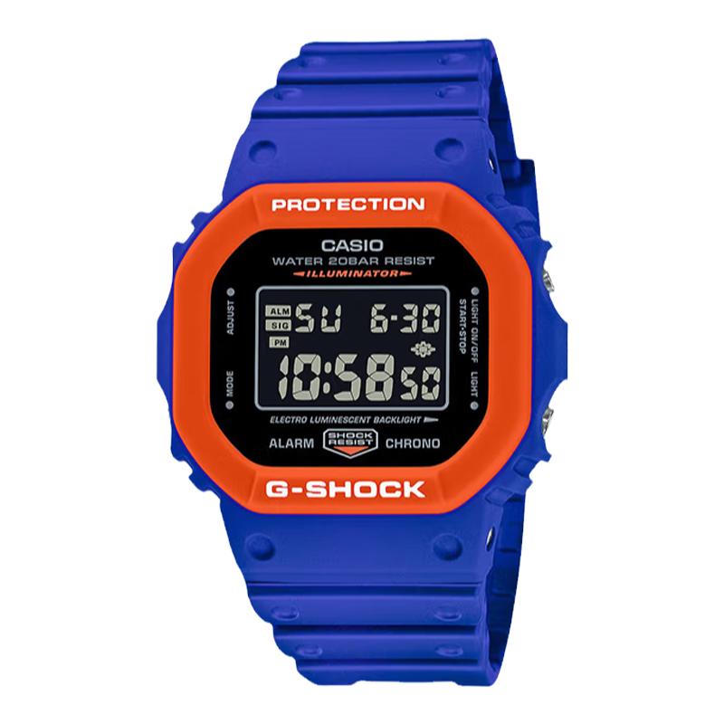 卡西欧手表G-SHOCK街头滑板经典小方块运动电子男士表DW-5610SC-2
