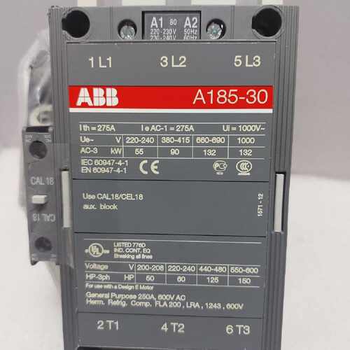 ABB A185-30 Contactor Ith 275A Ui 1000V CAL18-11