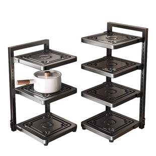 厨房多层置物架家用多功能整体橱柜下水槽锅具竈台分层放锅架收纳