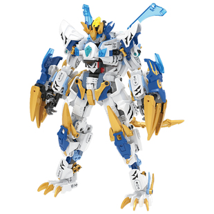 JAKI佳奇积木山海经国风四圣兽变形机甲益智男孩拼装玩具手办模型