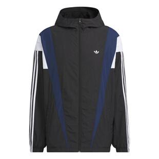 宽松舒适梭织抽绳运动连帽夹克外套男装秋冬adidas阿迪达斯三叶草