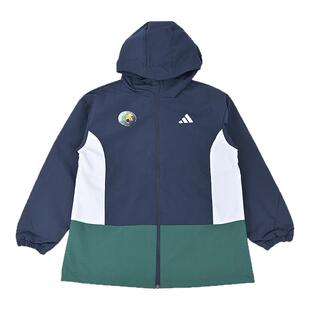 Adidas阿迪达斯新款儿童装男小童梭织外套连帽加绒休闲上衣KC2818