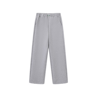 wigglewiggle26年字母logo针织阔腿裤显瘦中腰舒适休闲裤长裤