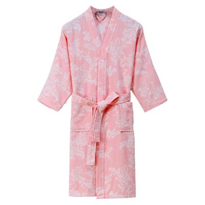 英夫仕纯棉纱布浴袍洗澡毛巾睡袍
