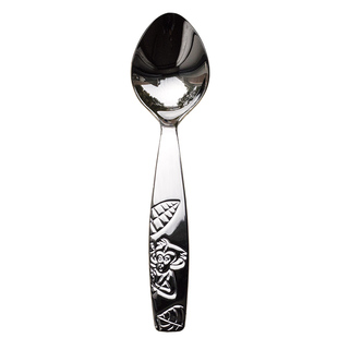 18-10不锈钢ins复古浮雕斑马猴子小甜品勺蛋糕勺冰激凌勺大牌原单