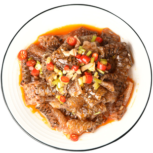 荷味凉拌红油鱼皮卷QQ香辣鱼皮丝酒店宴席特色小吃半成品凉菜即食