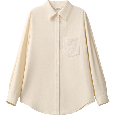 【播奥莱】播商场同款简约衬衫女秋新休闲宽松气质衬衣BDR3CD1713