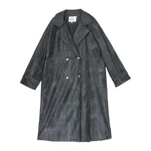 it'real瑞尔法式复古风衣女春季新款设计感小众中长款外套女