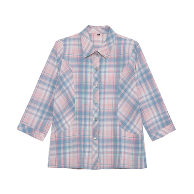 妈妈装全棉九分袖衬衫时尚