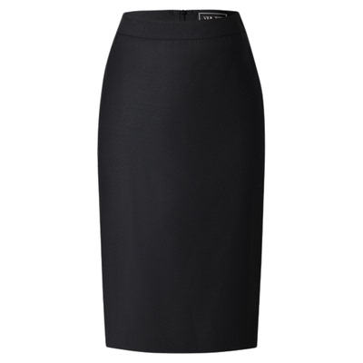 VERTOW黑色及膝半裙商务通勤