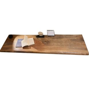 悬浮挂墙实木书桌不占地方的壁挂小户型吧台飘窗延伸桌玄关窄条桌