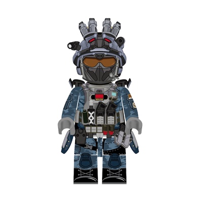 三角洲行动周边露娜乐高人仔小兵人偶红狼威龙积木模型手办玩具枪