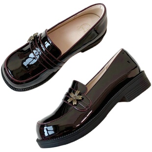 樱落原创JK制服鞋樱花学生鞋女小皮鞋cosplay现货桃小坞学院风