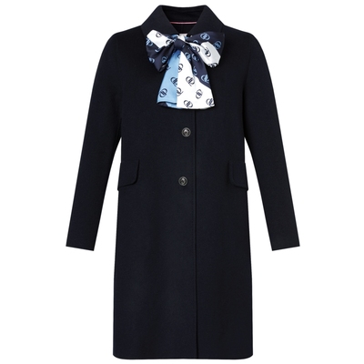 【100绵羊毛】CADIDL卡迪黛尔商场同款蓝色气质美拉德外套女冬季