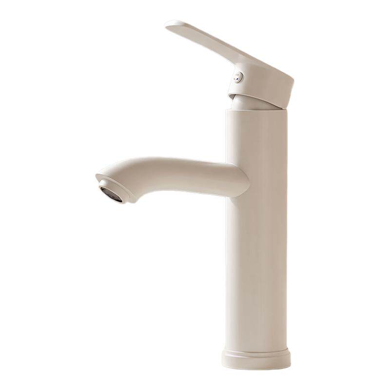 白色冷热加厚陶瓷阀芯面盆龙头