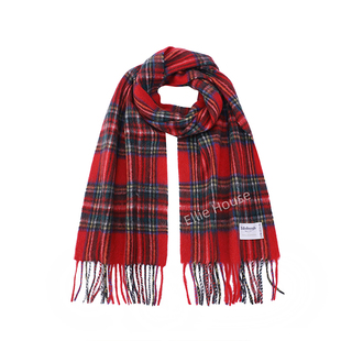 上海现货英国皇室爱丁堡格纹男女纯羊毛围巾围脖圣诞新年礼物