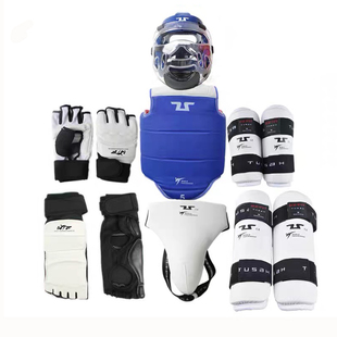 斗士TUSAH跆拳道护具全套儿童护身五件套比赛厚护甲训练防护器材