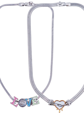 情侣短款分裂生长锁心套装多巴胺