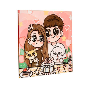 星蝶公主画像定制真人照片头像卡通手绘画生日礼物装饰画情侣画画