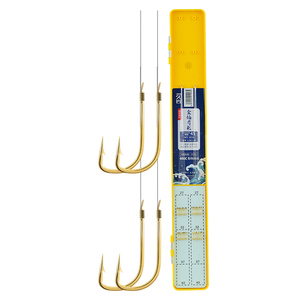 久岩鲫鱼钩金袖有无刺成品子线双钩野钓防缠绕正品绑好短子线袖钩