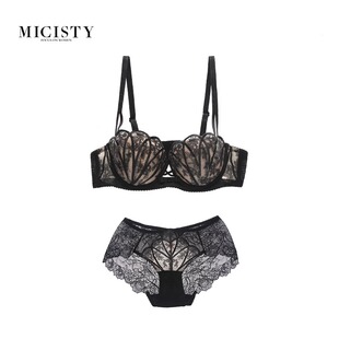 MICISTY/密汐皙迪贝壳款内衣女小胸聚拢夏季性感文胸套装胸罩薄款