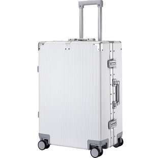 新款行李箱女三把锁密码箱皮箱拉杆箱女旅行箱双隔层拉链封闭内衬