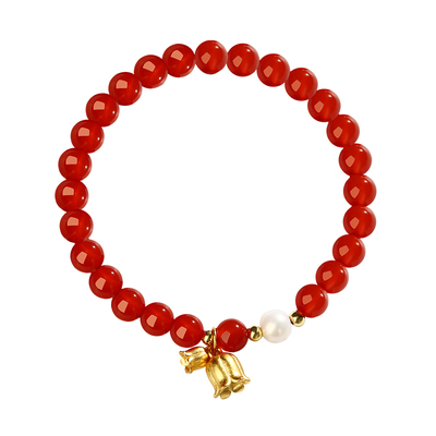 宫里上新天然红玛瑙手串本命年