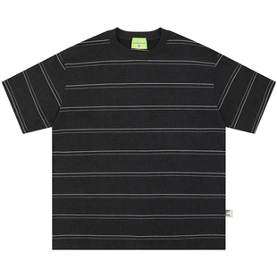 From Mars 听我碎碎念 潮流时尚经典撞色条纹款式男女不过时短袖T