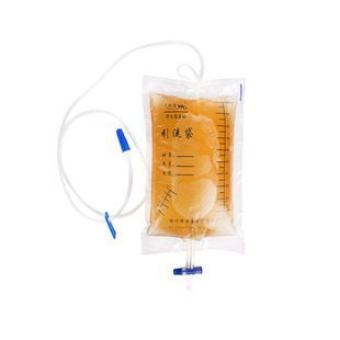驭康医用引流袋十字阀防逆流接尿袋螺旋口胆汁引流穿刺肝腹水引流
