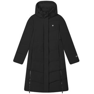 FILA 斐乐官方女士长款羽绒服2025冬季新款健身运动保暖连帽外套