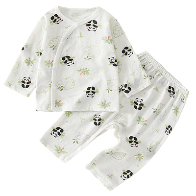 婴儿衣服夏季薄款a类棉布分体套装宝宝空调服新生婴幼儿睡衣夏天