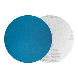 永森植绒砂纸片蓝色金属不锈钢专用抛光打磨圆形125干湿两用砂纸